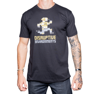 Distruptive Pixel Man Tee - Large - Black