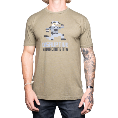 Distruptive Pixel Man Tee - Large - Green